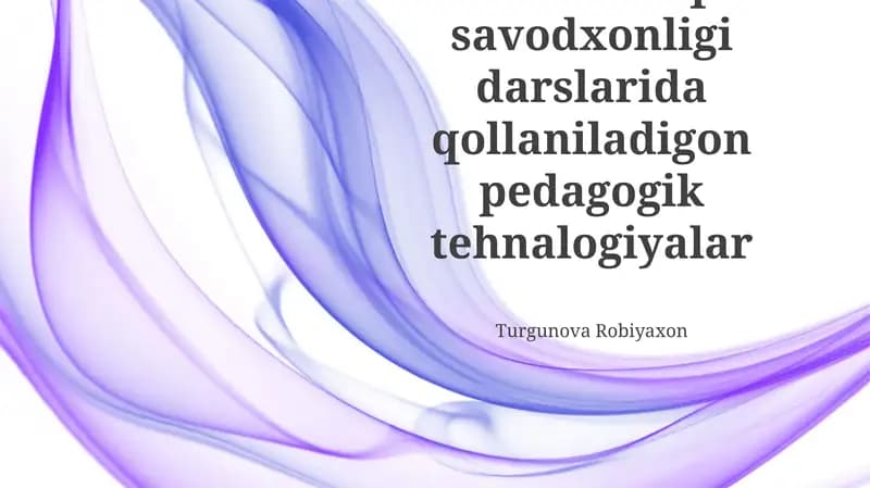 Pedagogik texnologiyalar
