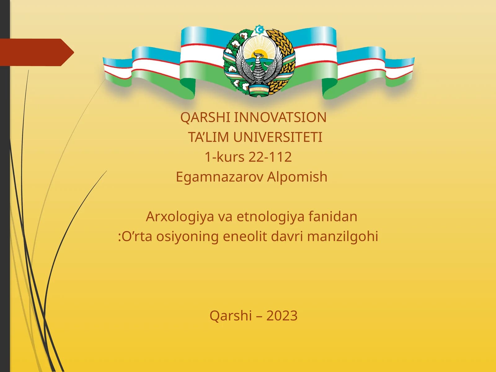 O'rta osiyoning eneolit davri manzilgohi