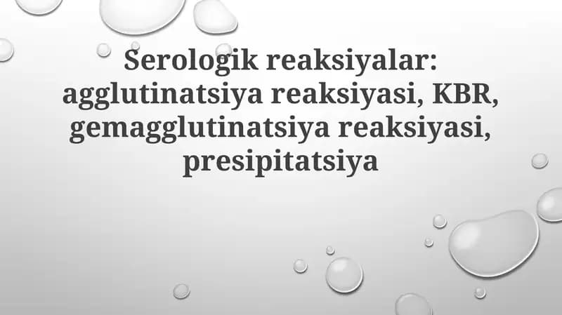 Serologik reaksiyalar