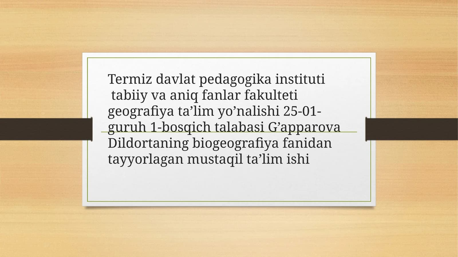 Globalekologik muammolar