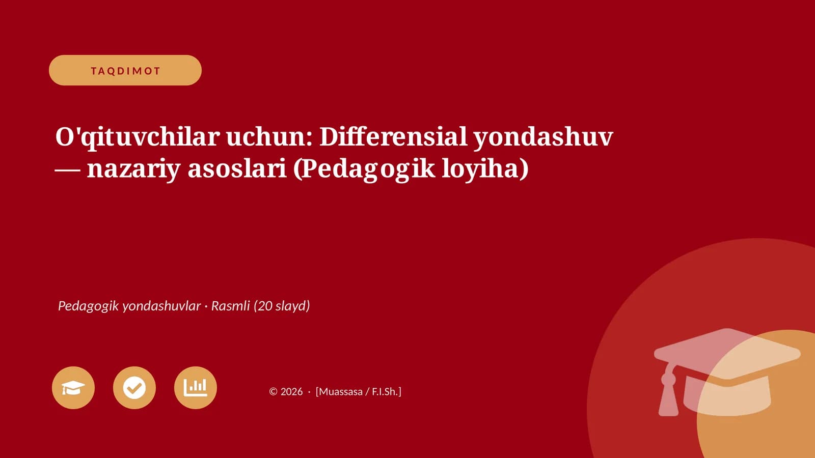 Differensial yondashuv — nazariy asoslari (Pedagogik loyiha)