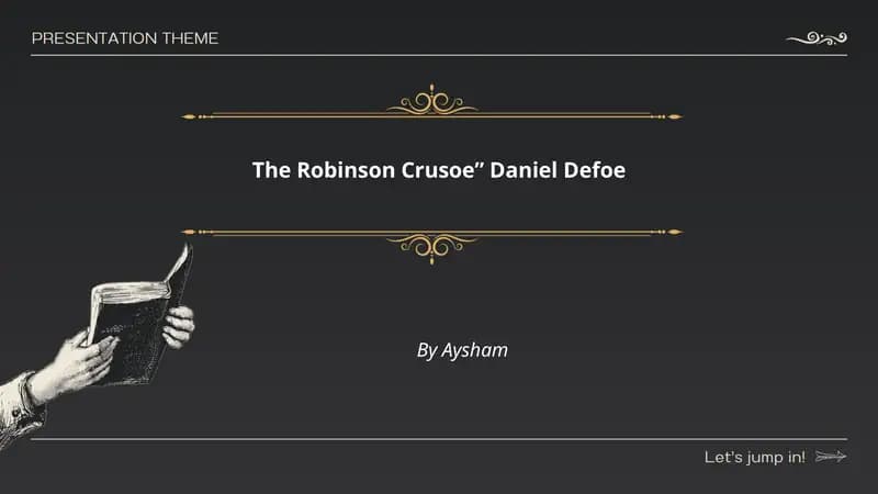 The Robinson Crusoe by Daniel Defoe