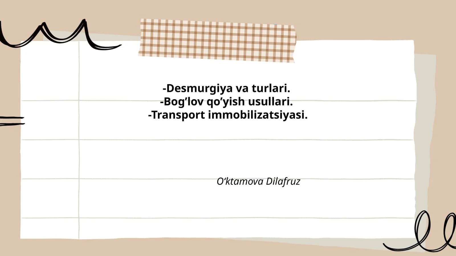 Desmurgiya va turlari