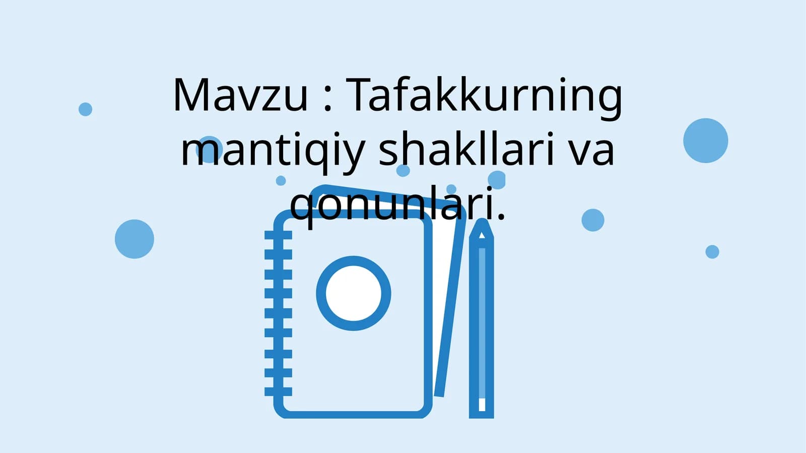 Tafakkurning mantiqiy shakllari va qonunlari