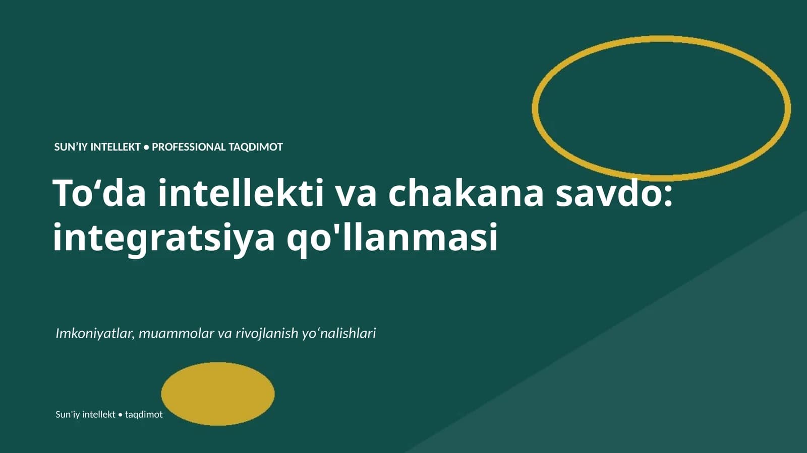 Sunʼiy intellekt • Professional taqdimot
