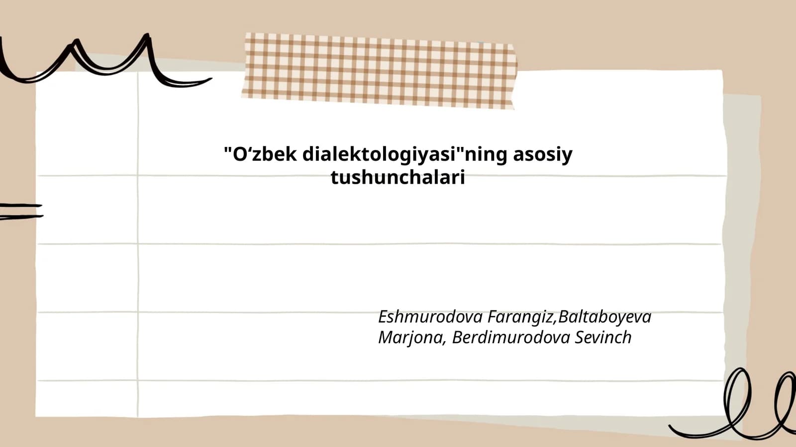 Oʻzbek dialektologiyasi