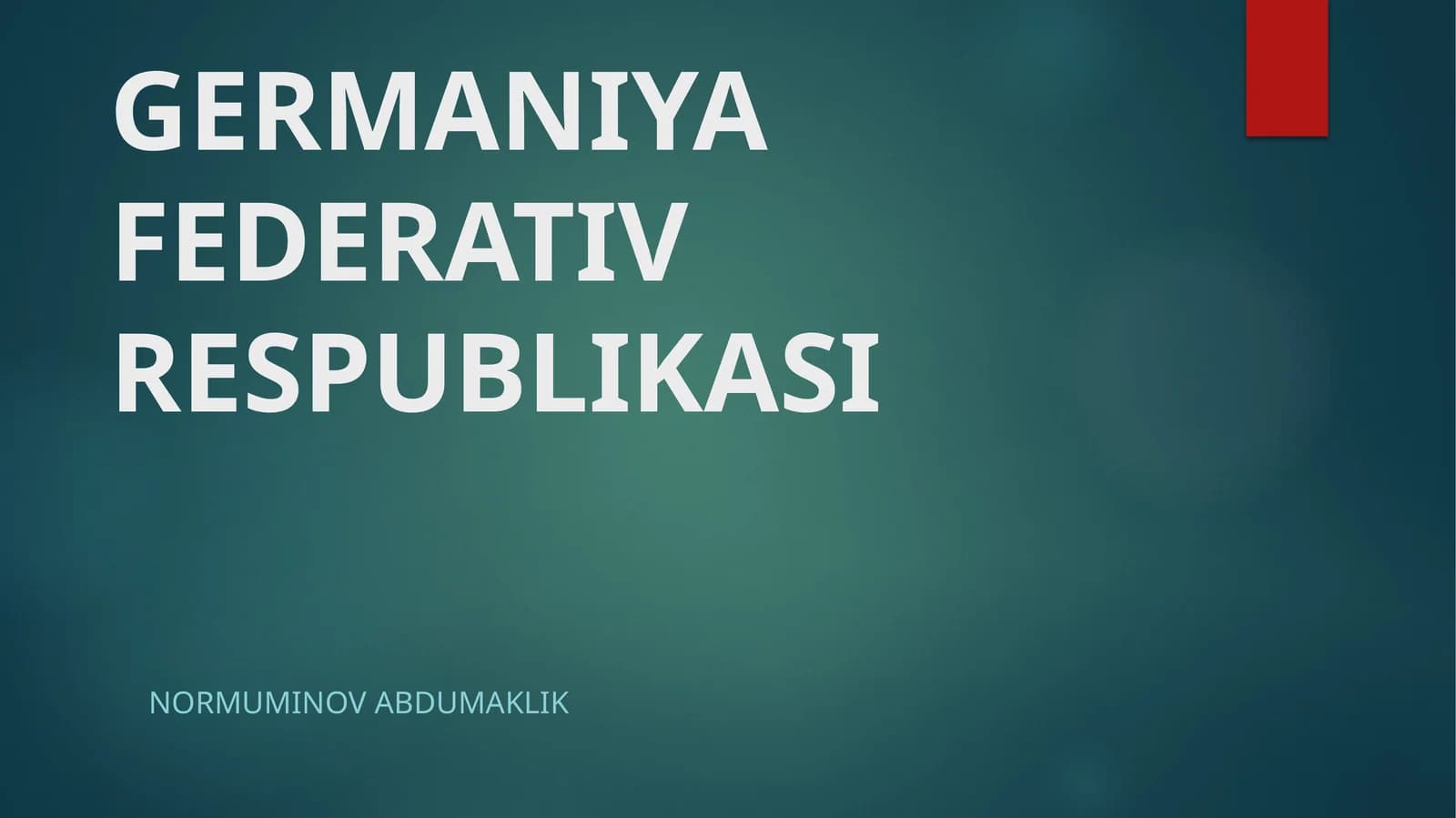 GERMANIYA FEDERATIV RESPUBLIKASI