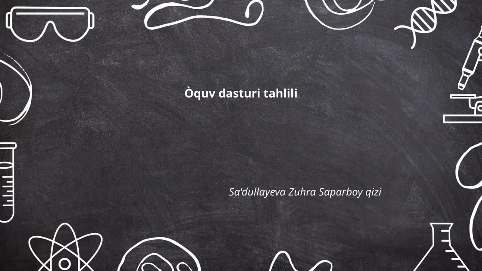 O'quv dasturi tahlili