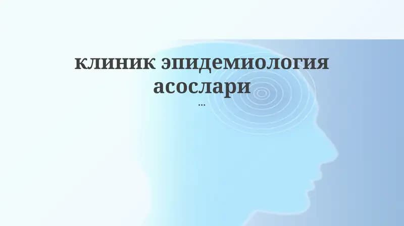 Klinik epidemiologiya asoslari
