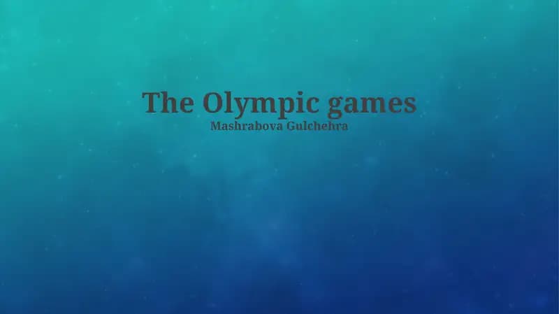 The Olympic games