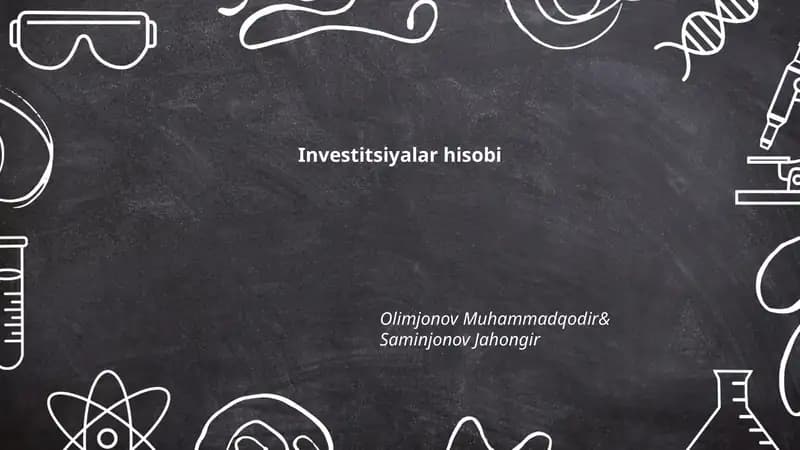 Investitsiyalar hisobi