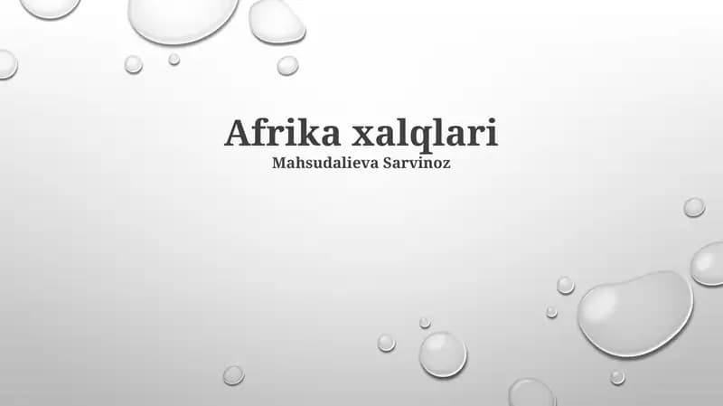 Afrika xalqlari