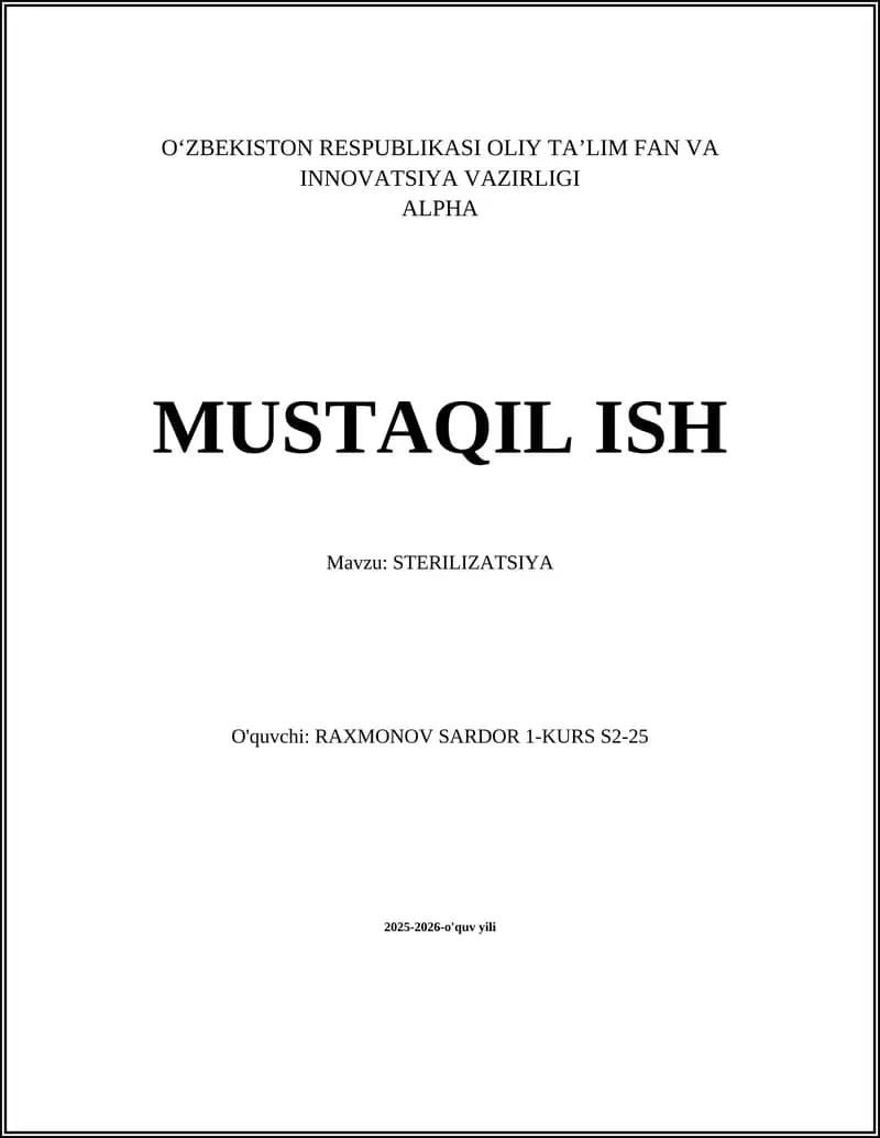 STERILIZATSIYA