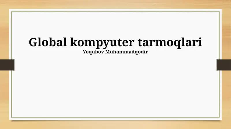 Global kompyuter tarmoqlari