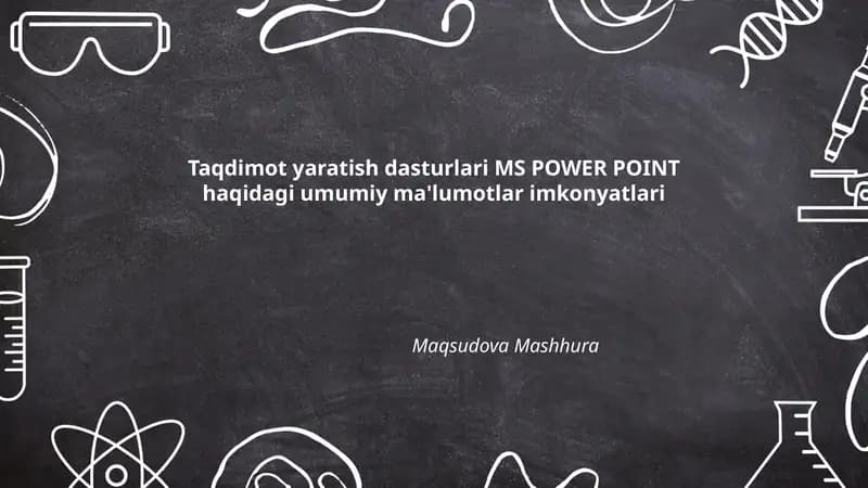 MS PowerPoint Taqdimot Yaratish Dasturlari