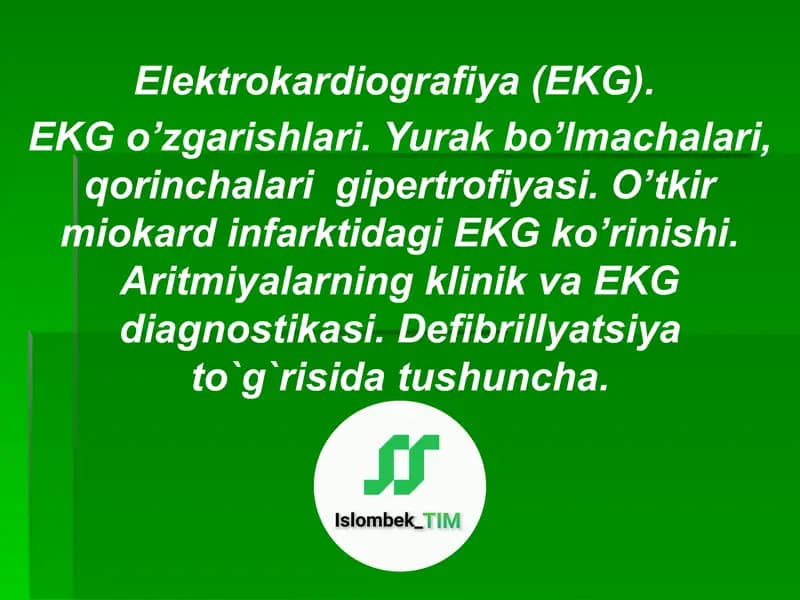 Elektrokardiografiya(EKG)
