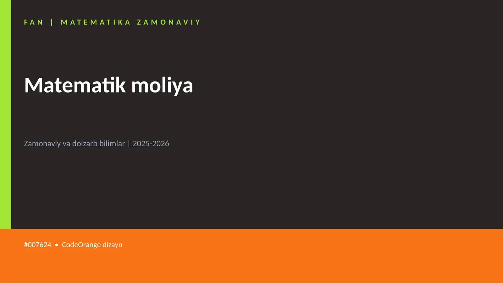 Matematik moliya