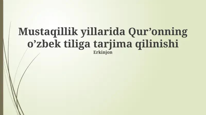 Qur’on tarjimalari