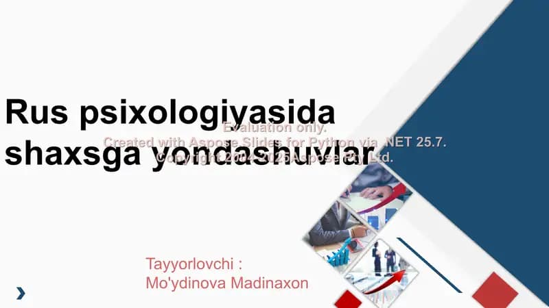 Rus psixologiyasida shaxsga yondashuvlar