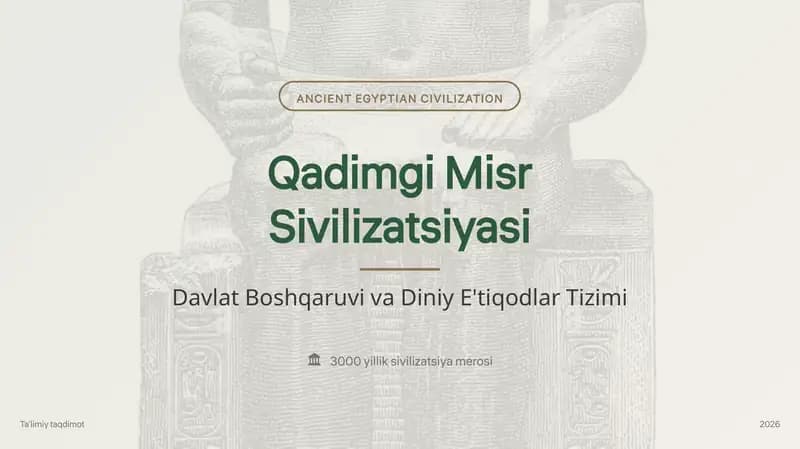 Qadimgi Misr Sivilizatsiyasi