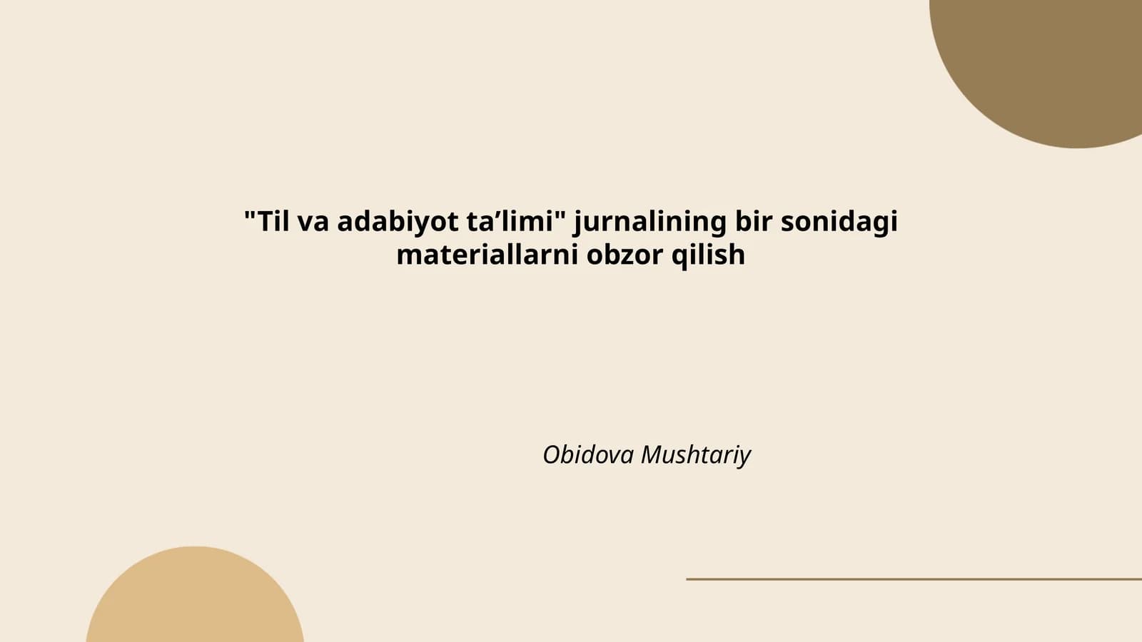 Til va adabiyot taʼlimi jurnali
