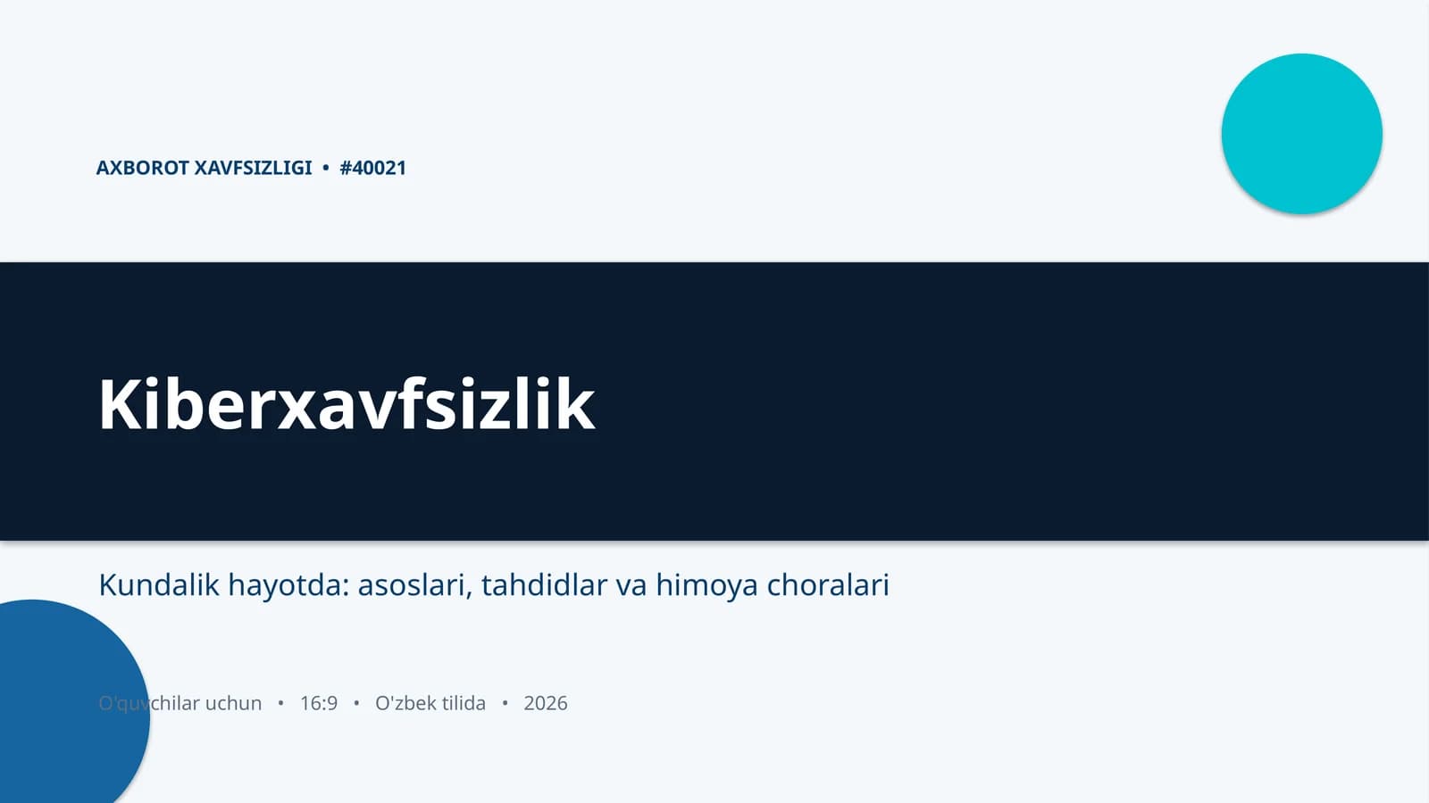 Kiberxavfsizlik