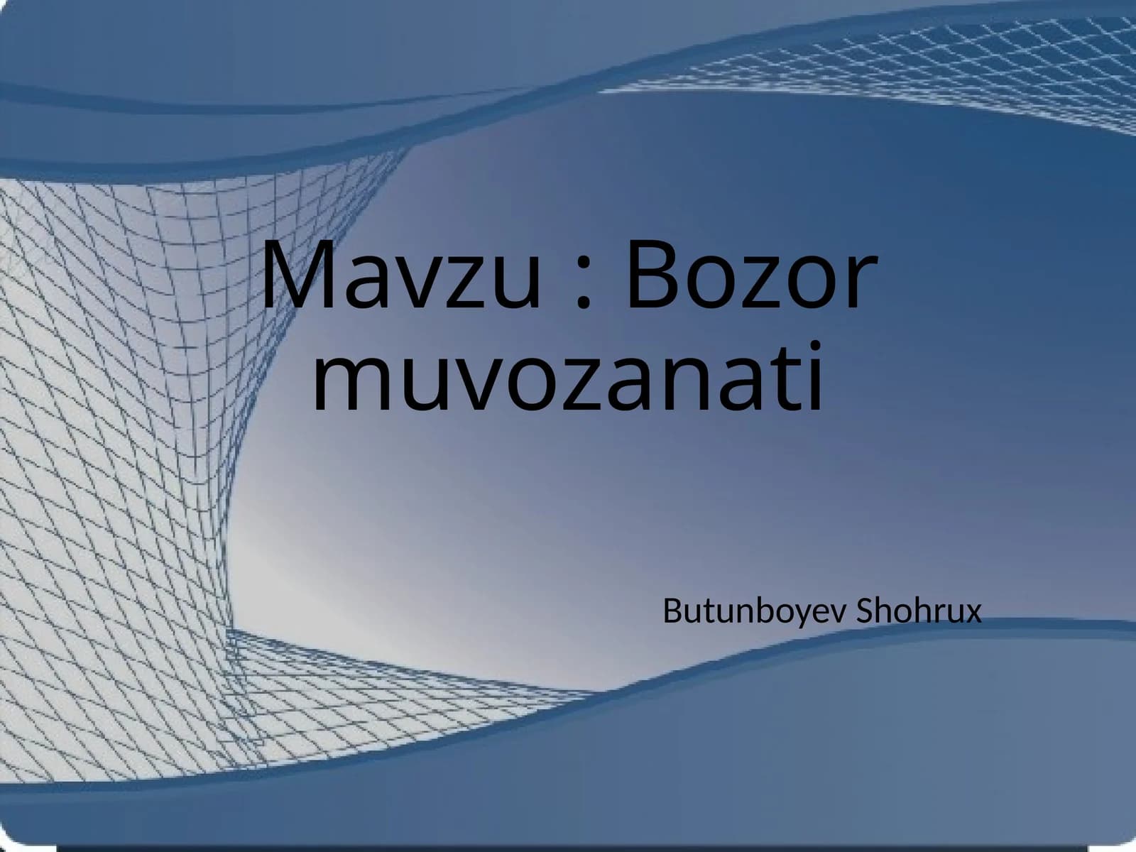 Bozor muvozanati