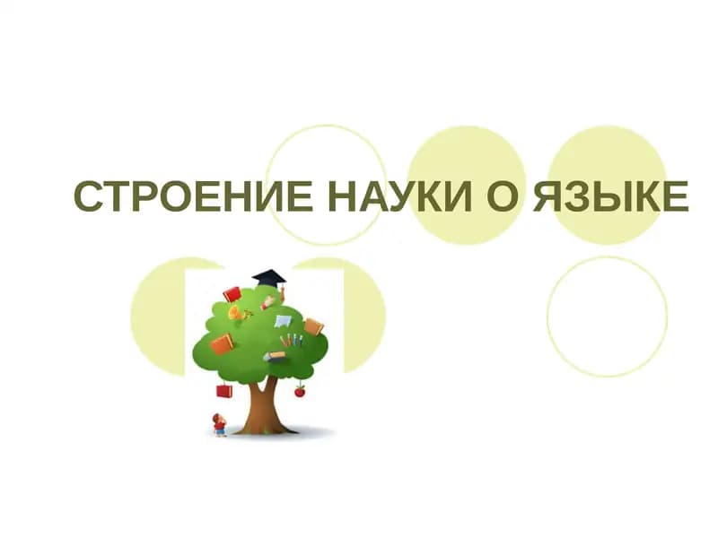 СТРОЕНИЕ НАУКИ О ЯЗЫКЕ