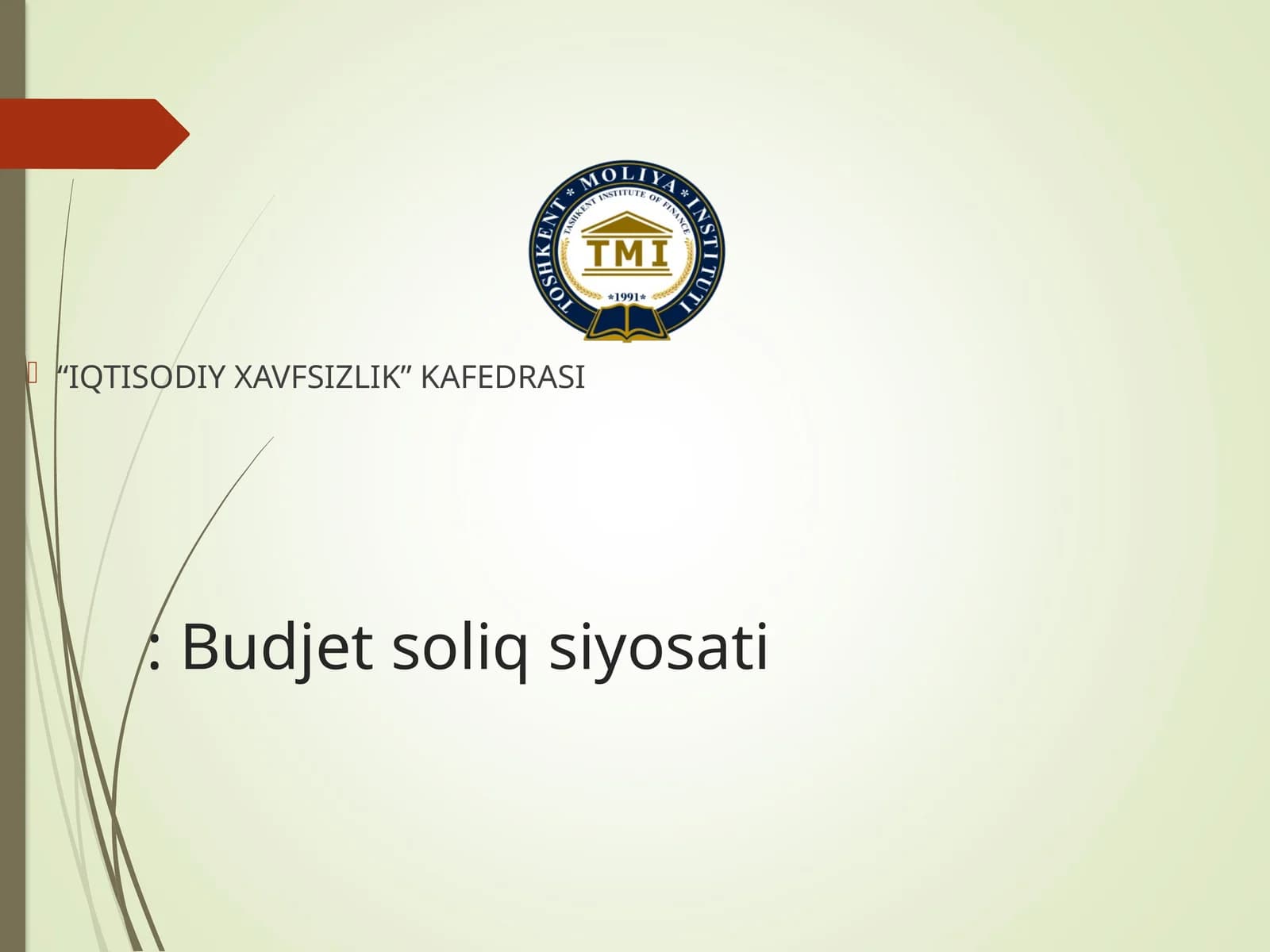 Budjet soliq siyosati