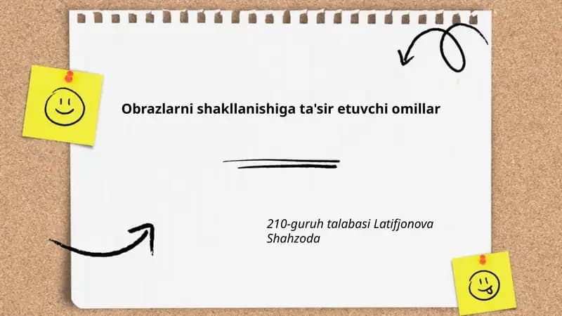 Omillar bilan obrazlarni shakllantirish