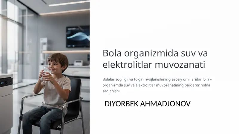 Suv va elektrolitlar muvozanati