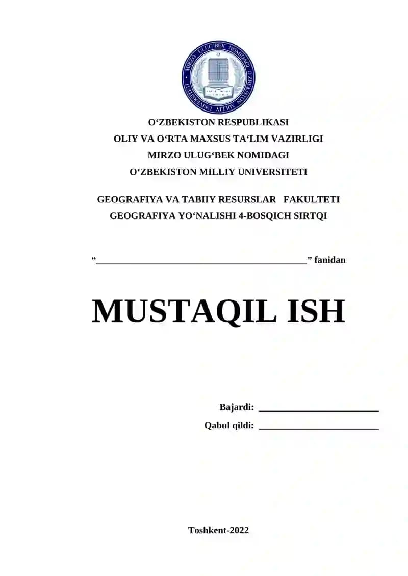 TABIATNI MUHOFAZA QILISH