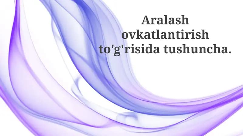 Aralash oziqlantirish