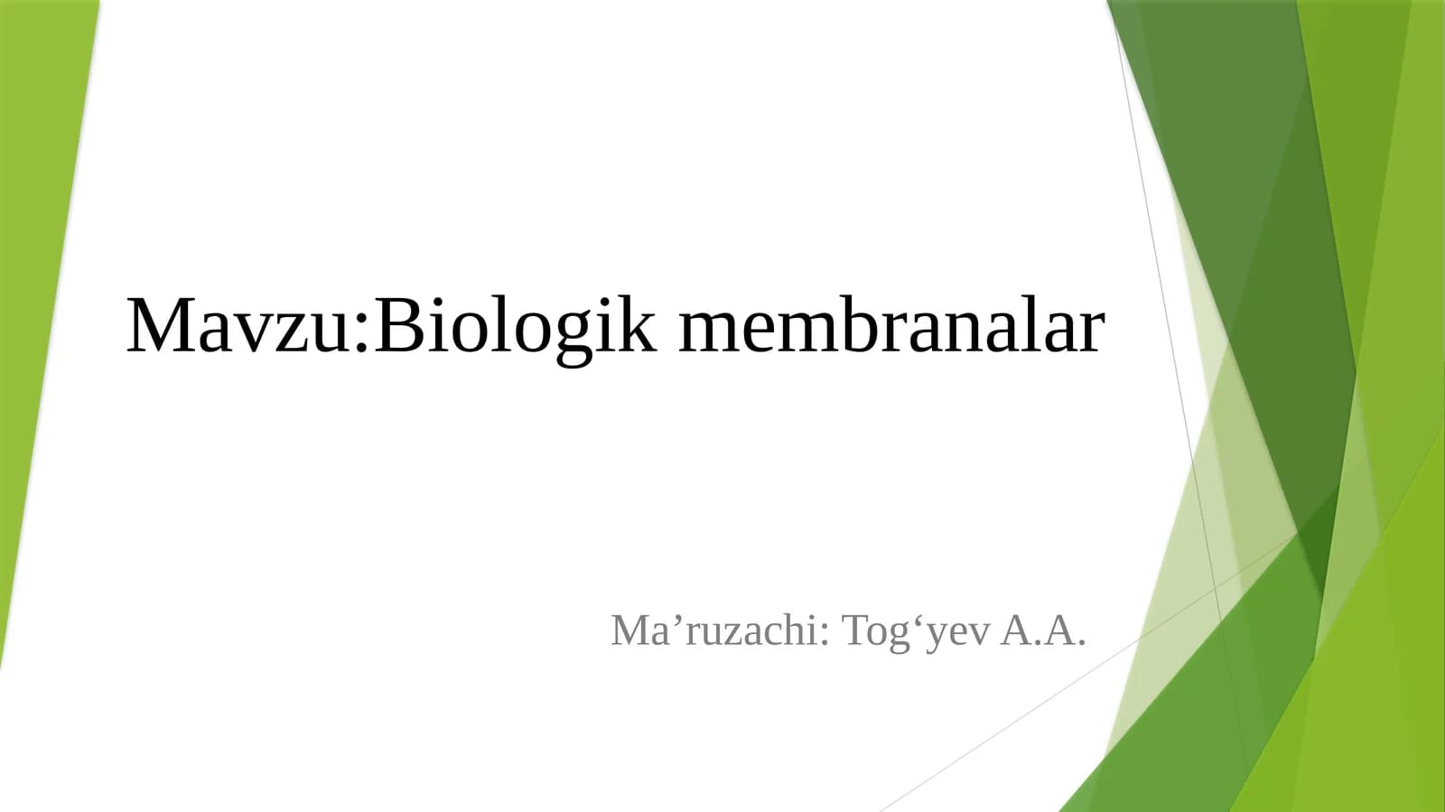 Biologik membranalar