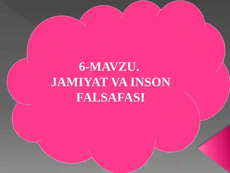 Jamiyat va Inson Falsafasi