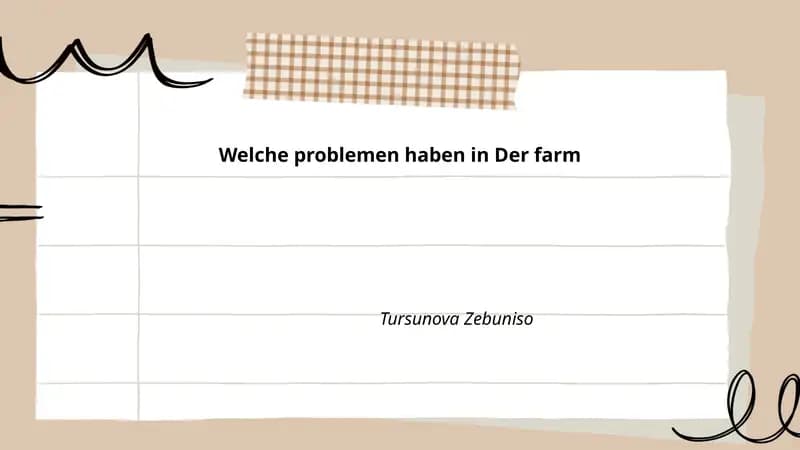 Welche problemen haben in Der farm