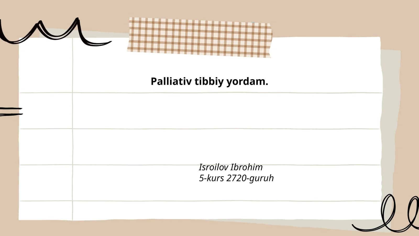 Palliativ Tibbiy Yordam