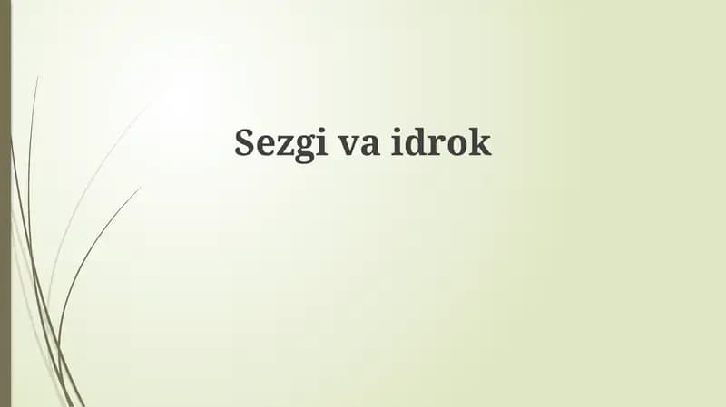 Intuitsiya va Idrok
