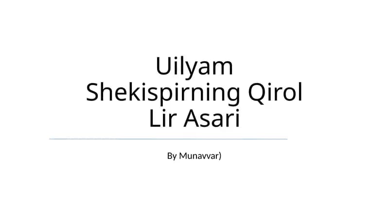 Qirol Lir Asari
