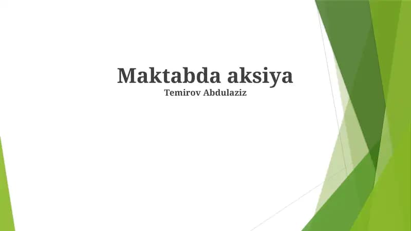 Maktabda aksiya