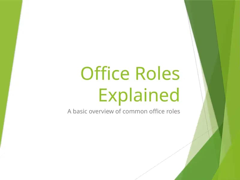 Office Roles Explained