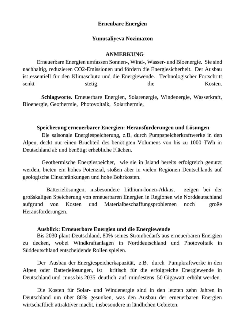 Erneubare Energien