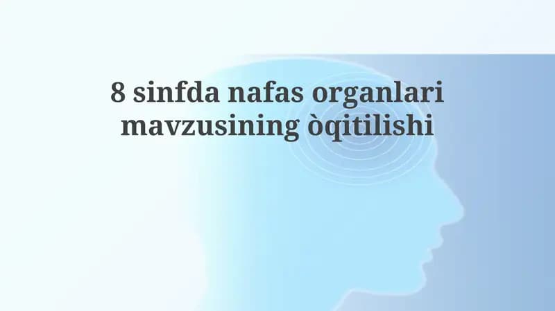 Nafas olish organlarim
