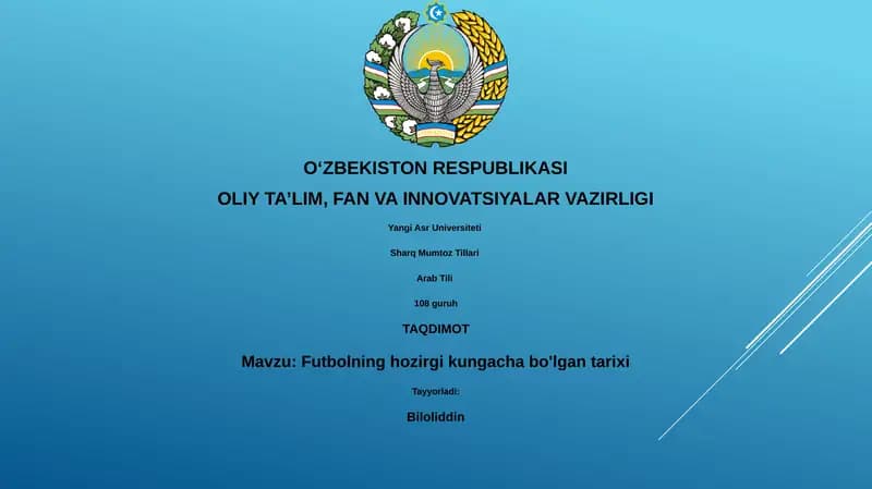 Futbolning hozirgi kungacha bo'lgan tarixi
