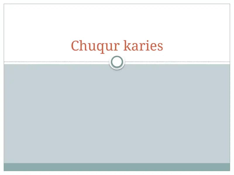 Chuqur karies