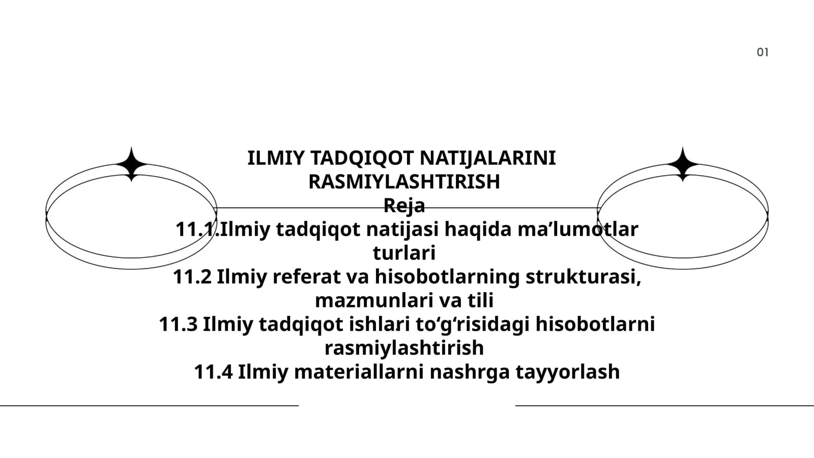 ILMIY TADQIQOT NATIJALARINI RASMIYLASHTIRISH