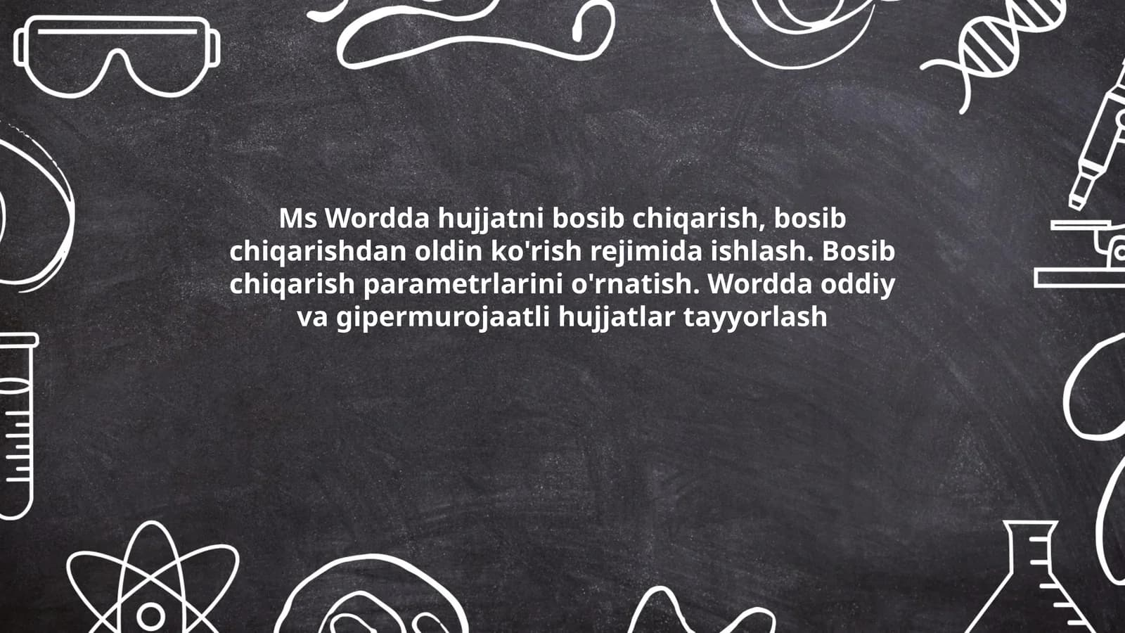 Ms Wordda hujjatni bosib chiqarish