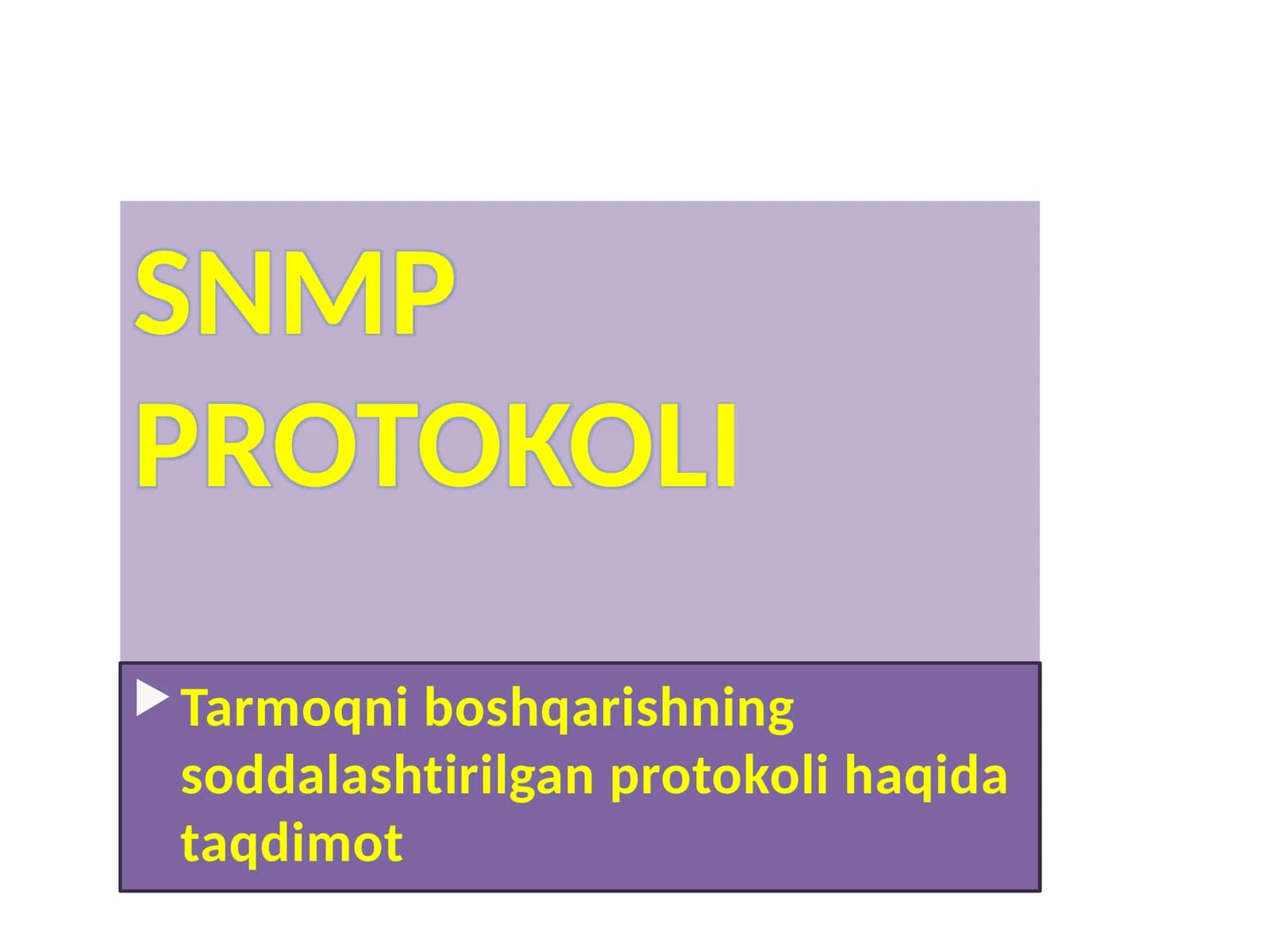 SNMP PROTOKOLI