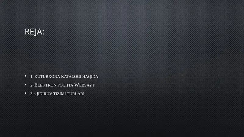kutubxona katalogi, Elektron pochta Websayt, Qidiruv tizimi turlari