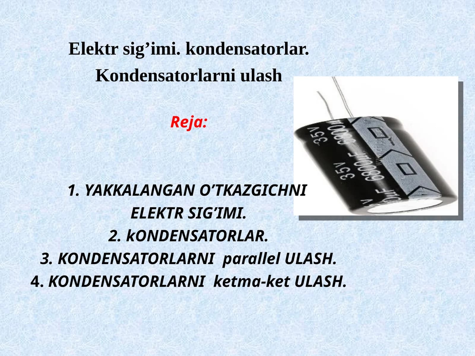 Kondensatorlar
